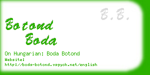 botond boda business card